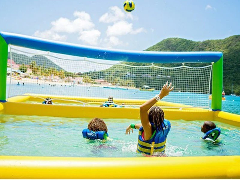 Latest giant inflatable pool volleyball court price for lake 3