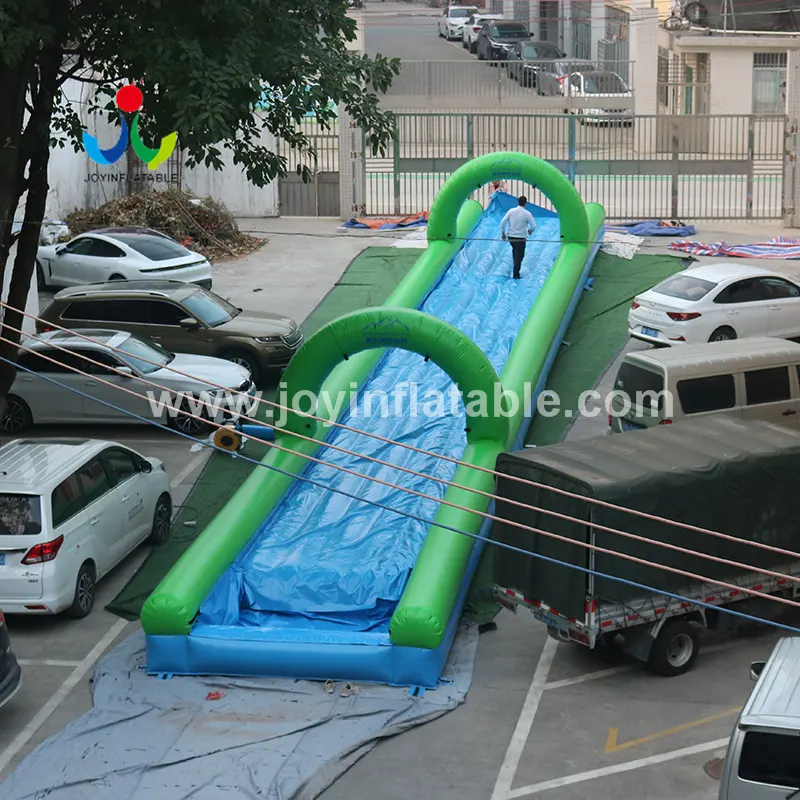 Double Lane Slip and Slide 0.55 PVC Tarpaulin Materials - for Summer - JOY Inflatable 5