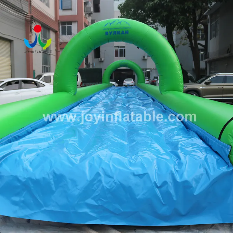 Double Lane Slip and Slide 0.55 PVC Tarpaulin Materials - for Summer - JOY Inflatable 4