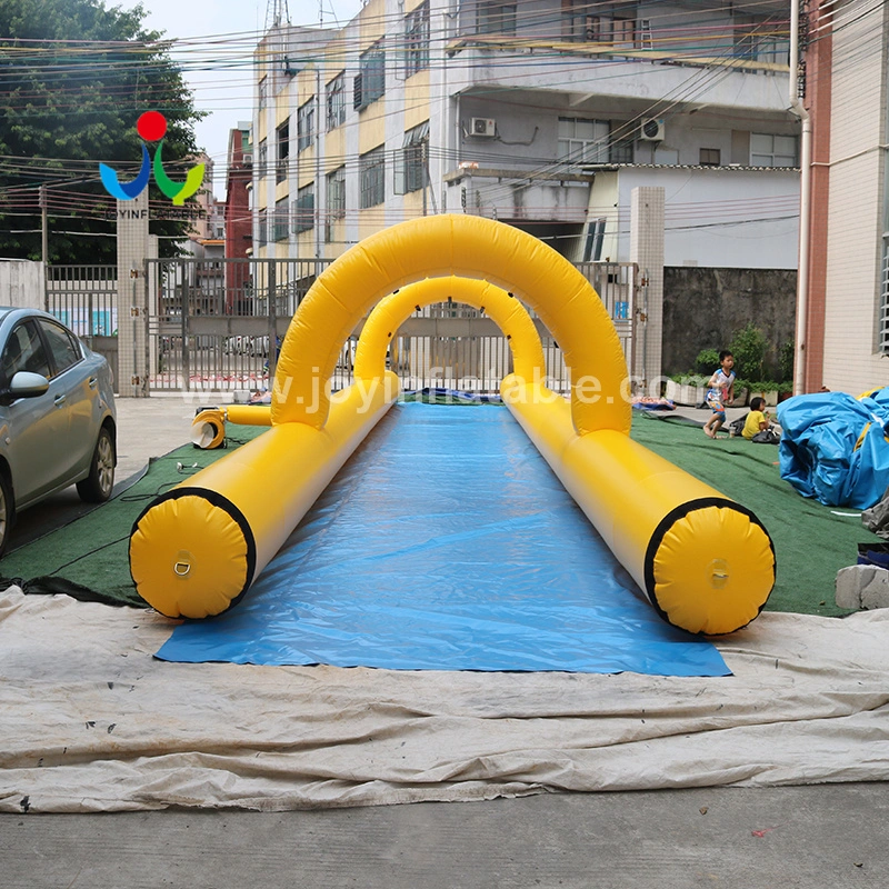 64 Meter Long Water Game Inflatable One Lane Slip With Pool 1