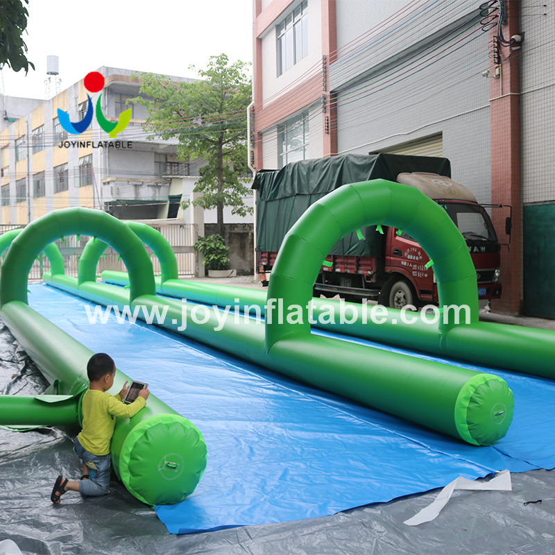 Commercial Inflatable Slip N Slide With Mattress Water City Slide For Summer 5