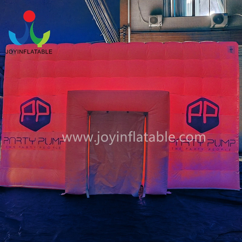 Carpa inflable con luz LED para fiestas de bodas en forma de cubo grande 1
