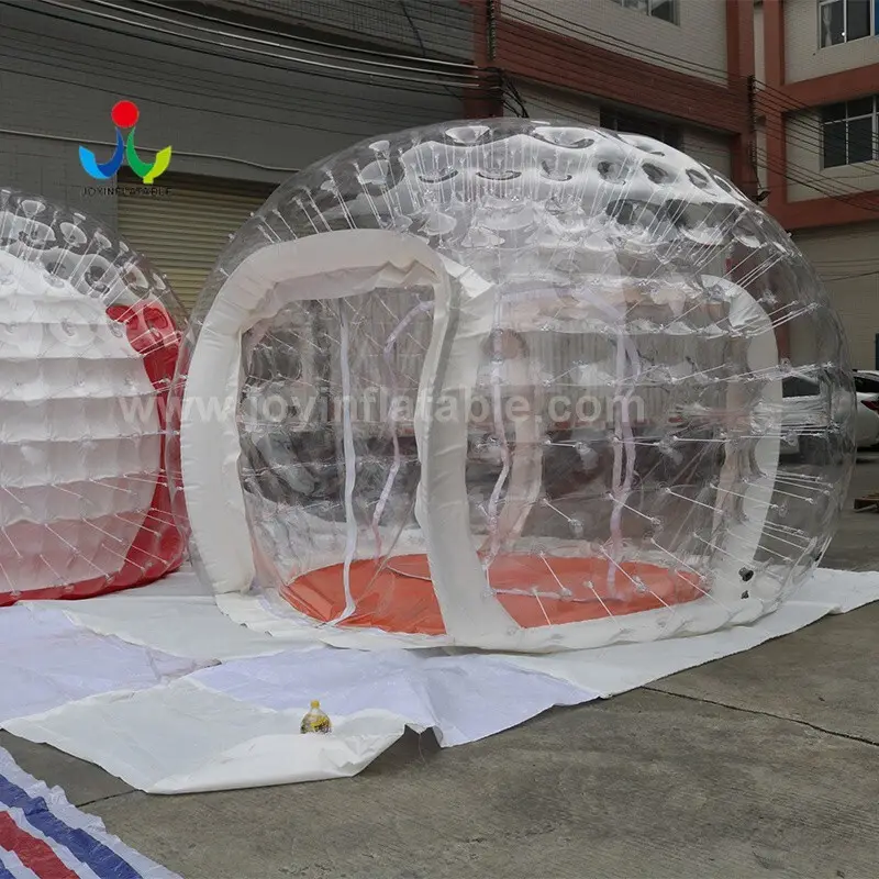 JOY inflatable sports outdoor single tunnel inflatable bubble tent family camping backyard transparent factory for kids 2