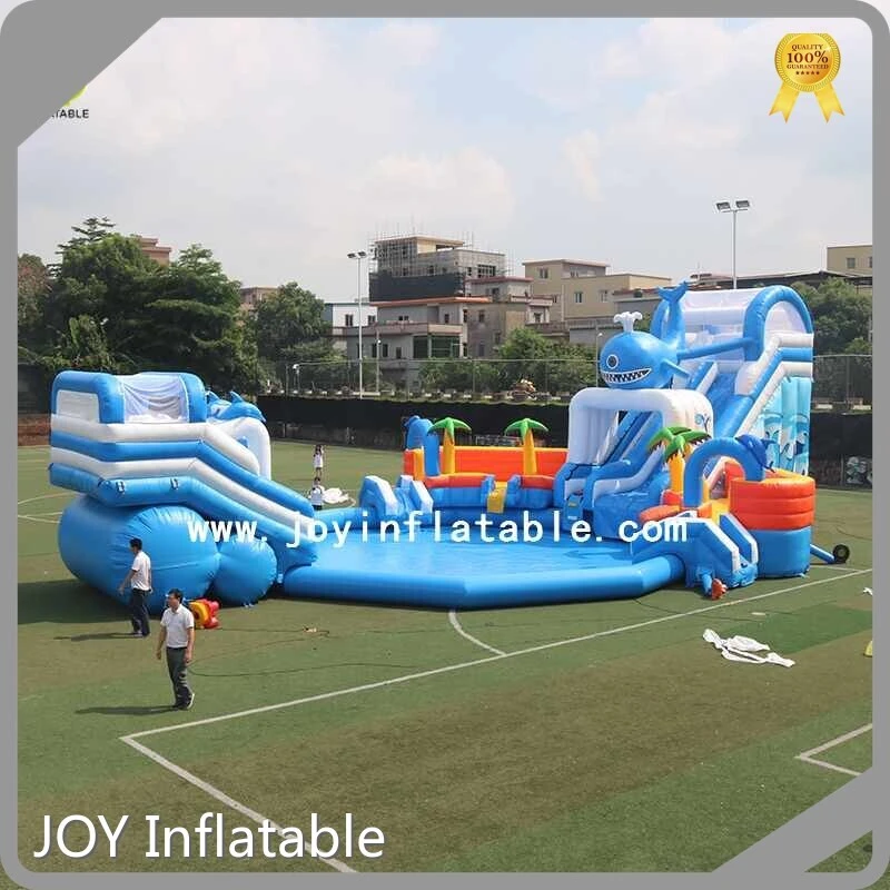 Kids Inflatable Water Park 0.55+0.9 Mm PVC Tarpaulin Materials EXW / FOB / CFR / CIFsupplier 1
