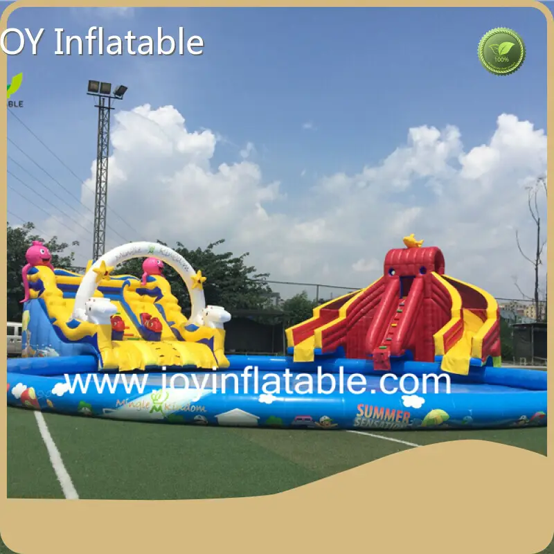 JOY Inflatable Kids Inflatable Water Park 0.55mm + 0.9 Mm PVC Tarpaulin Materials Kids Inflatable Water Parksupplier 1