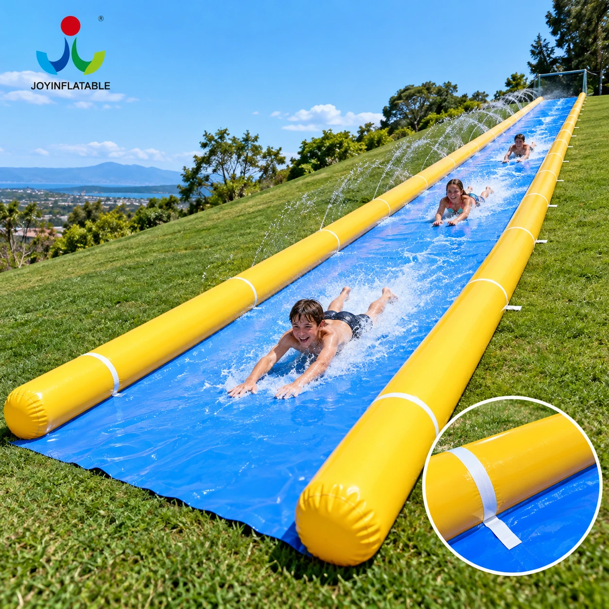 Tobogán acuático inflable personalizado para calle de ciudad 1