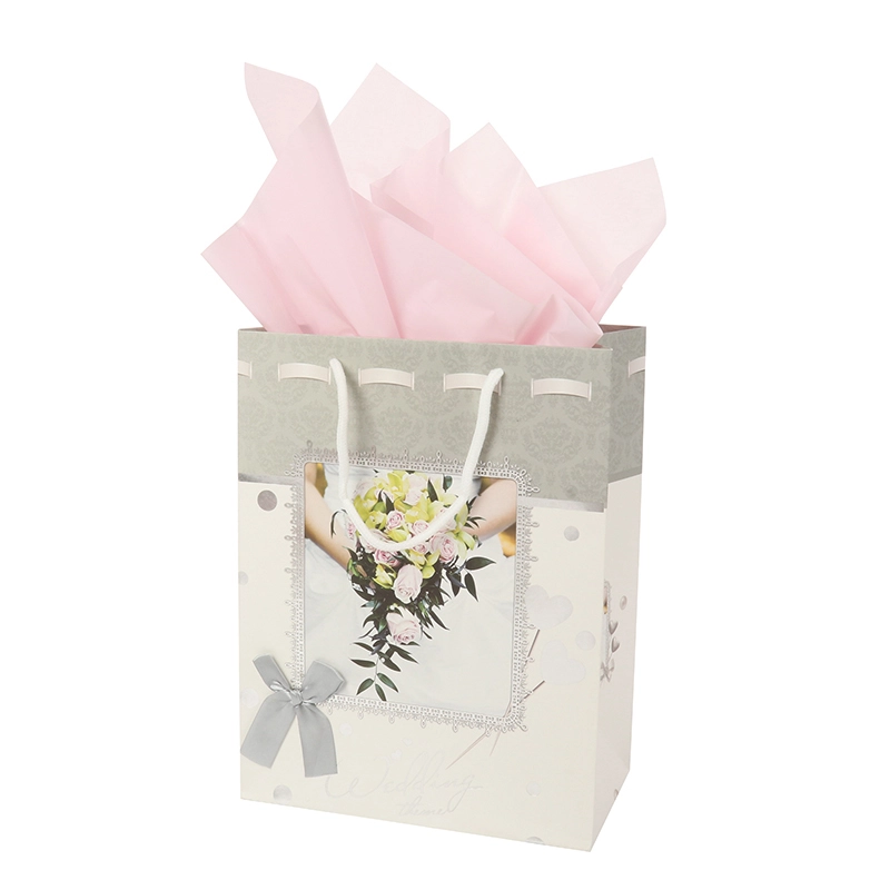 Professional custom printing small paper bags wedding sweets gift bag pink candy wedding gift paper bag 1