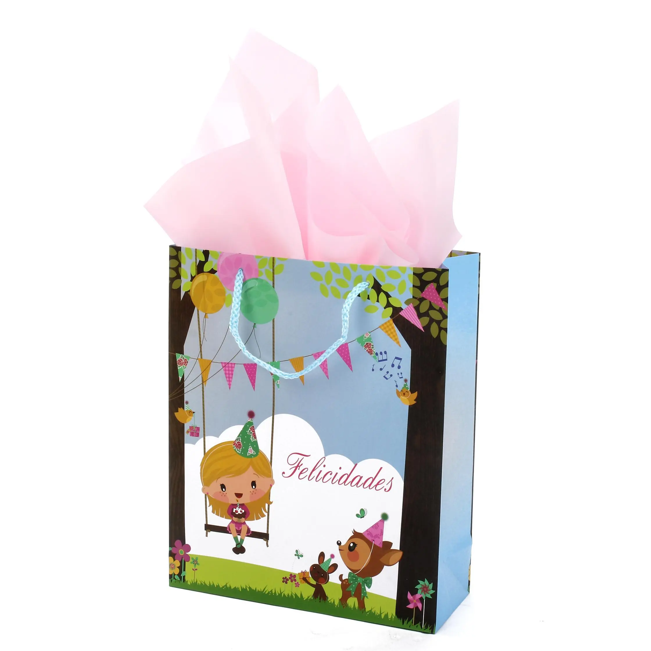 Hot Selling New Design Custom Cartoon Birthday Gift Shopping Paper bag For Kids 1