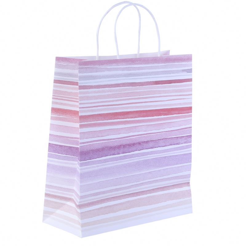 Trendy style christmas gift paper bag with handle exquisite decoration handmade paper bag 5