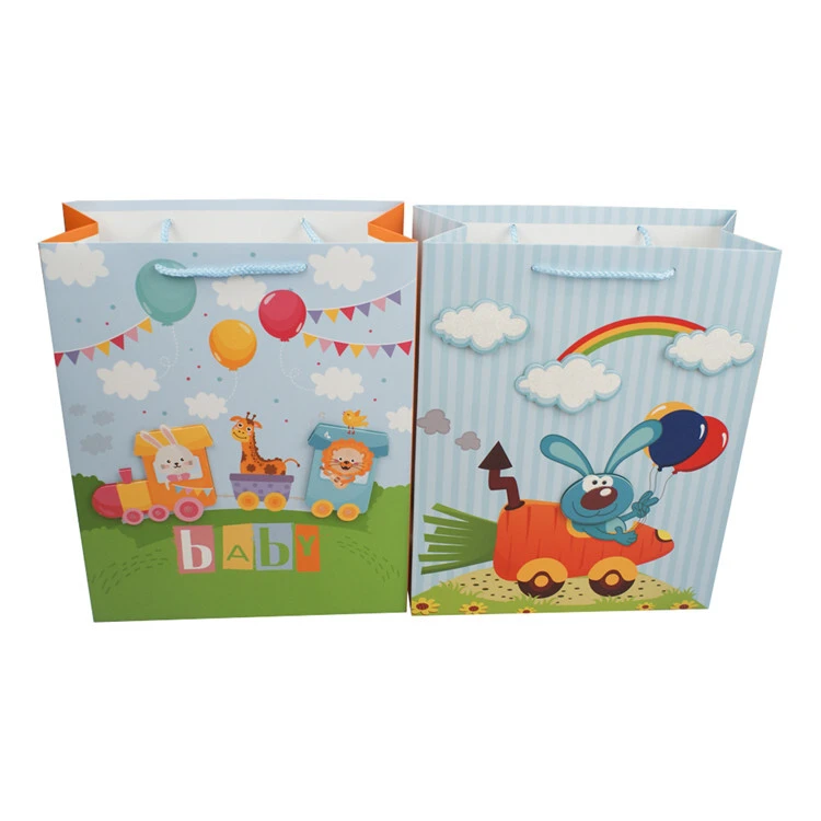 Factory price promotional boutique 3D animals pattern shopping paper bag 1