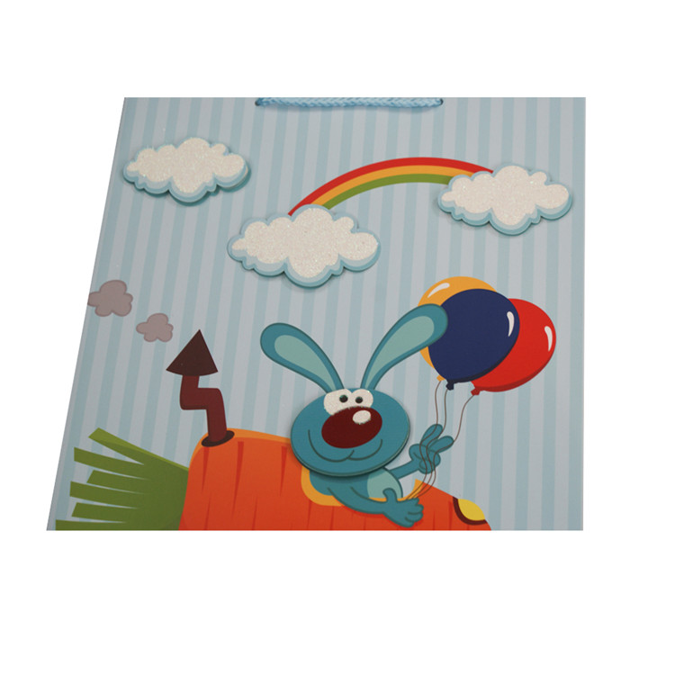 Factory price promotional boutique 3D animals pattern shopping paper bag 6