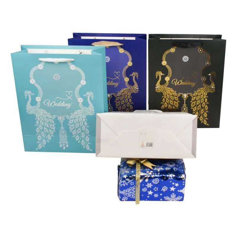 Oro de moda llegado de las compras del nuevo bolso del regalo del papel del color que sella la bolsa de papel del arte 1