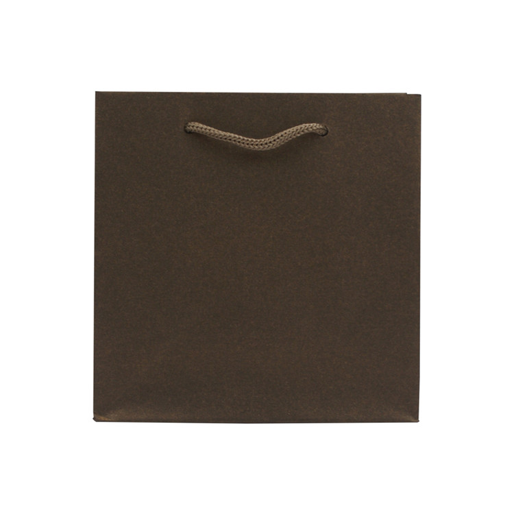 Customized recyclable kraft paper bag solid color kraft paper gift packing bag 4
