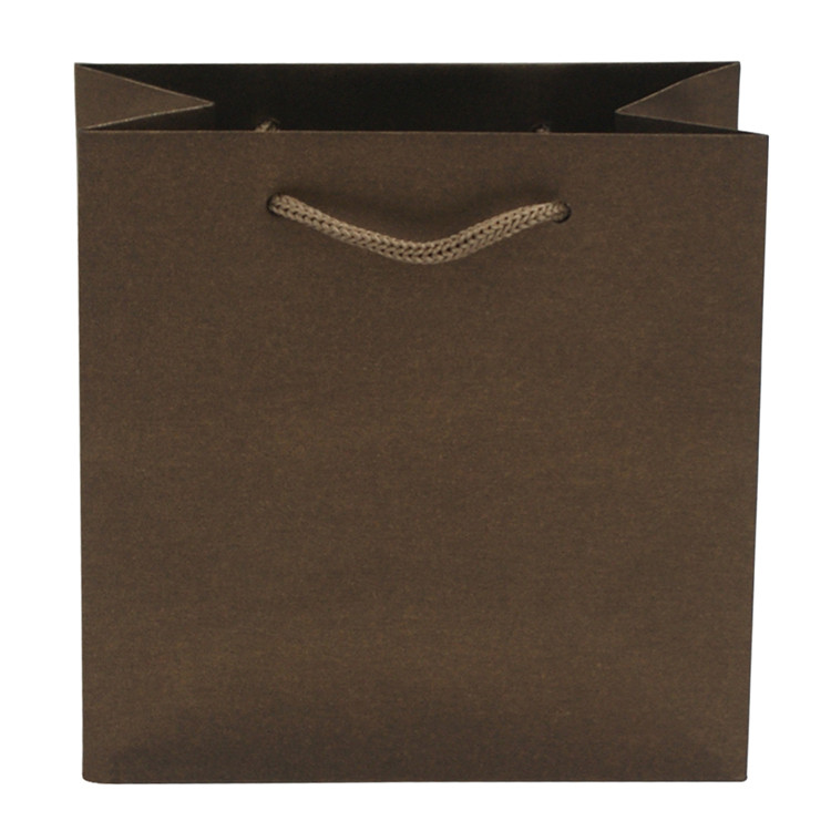 Customized recyclable kraft paper bag solid color kraft paper gift packing bag 3