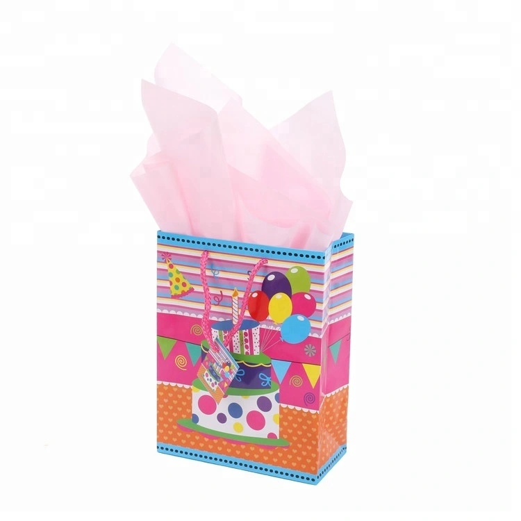 Sacchetti di carta per imballaggio regalo di compleanno pieghevoli personalizzati e carini 2