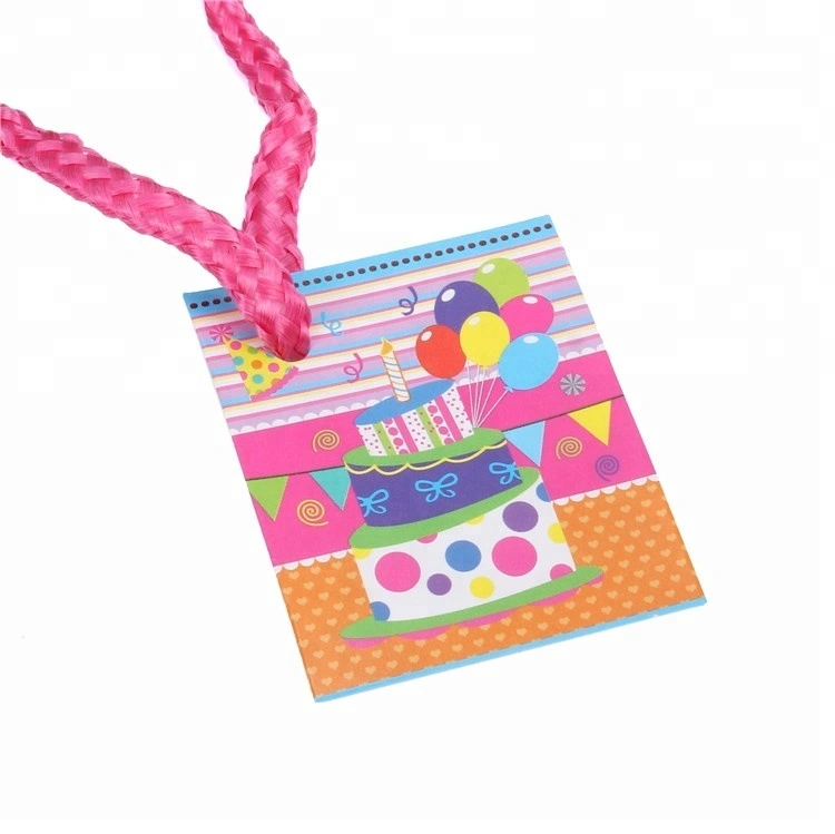 Sacchetti di carta per imballaggio regalo di compleanno pieghevoli personalizzati e carini 3