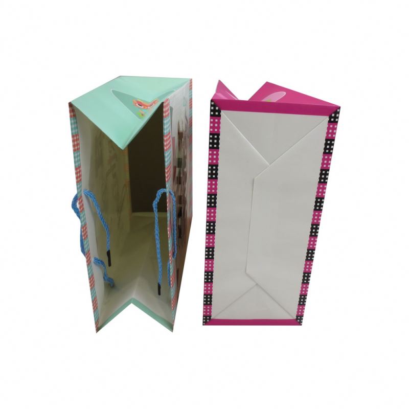 Hot selling workmanship 3d lovely pattern recycled birthday gift paper bag 5