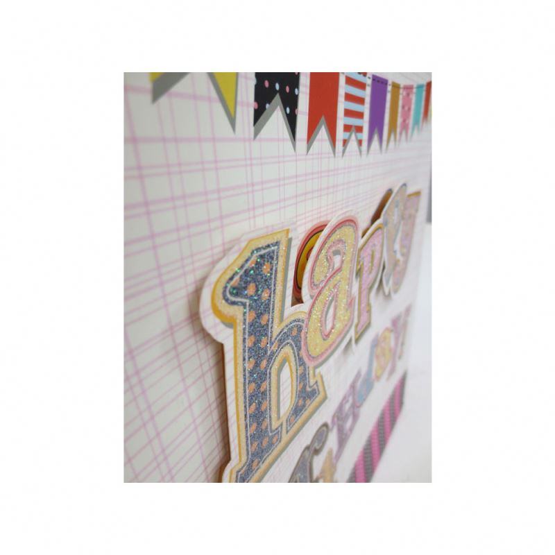 Hot selling workmanship 3d lovely pattern recycled birthday gift paper bag 3