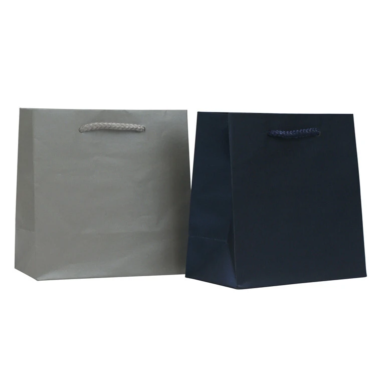 Wholesale price low cost custom print kraft paper bag with rope handle 1