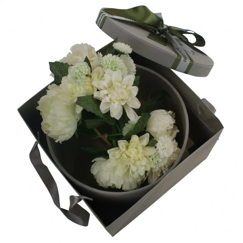 Favorable Price Flower Gift Wonderful Square Kraft Paper Bag With Flat Handle 1