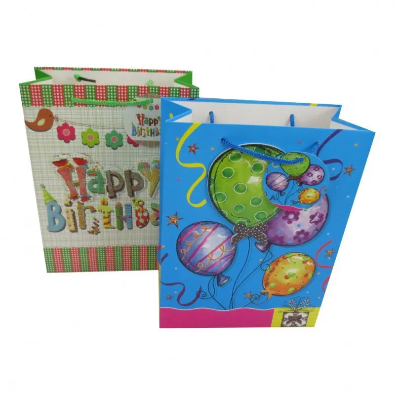 Excellent quality customized luxury 3d birthday decoration fancy gift paper bag 1