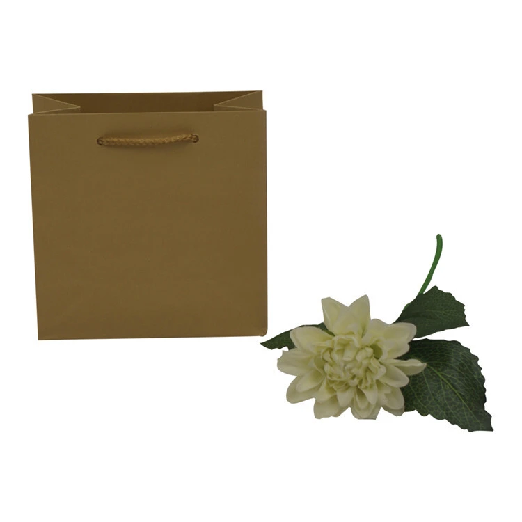 Luxury Handmade Solid Color Cheap Garment Shopping Recycle Kraft Paper Bag with Handle 1