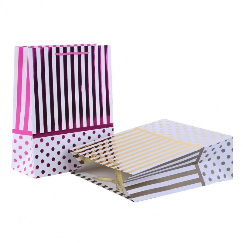Bolsa de papel elegante de buena calidad, mano de obra, bolsa de papel de promoción de regalos de lujo 1