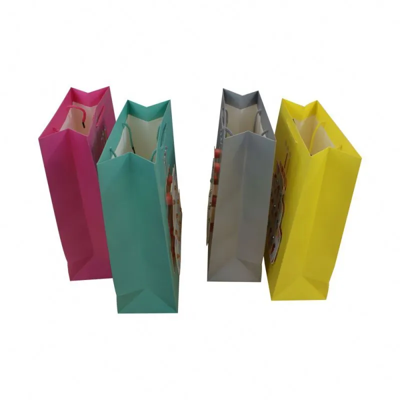 Bolso de compras vendedor caliente del papel del diseño del insecto, bolsa de papel de la historieta 3d para el regalo 2
