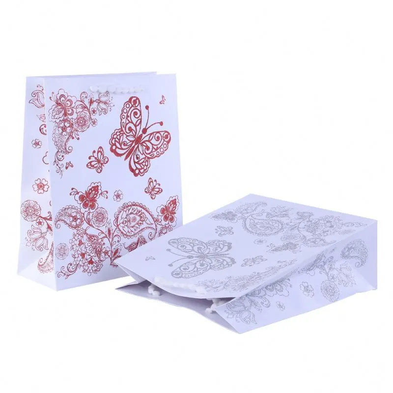 Top selling exquisite decorative pattern large paper bag gift packing paper bag for packing 1