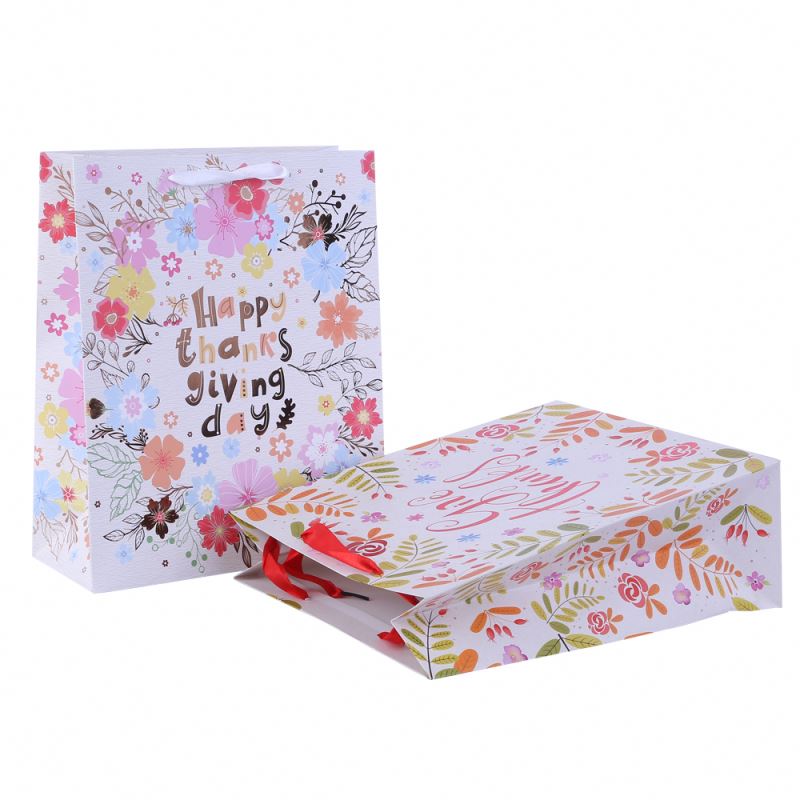 Newest selling promotional portable paper bag gift packaging thick paper bag 6