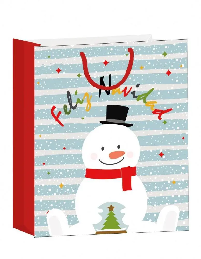 2019 Factory sale christmas paper bag wholesale paper bag with handle 1