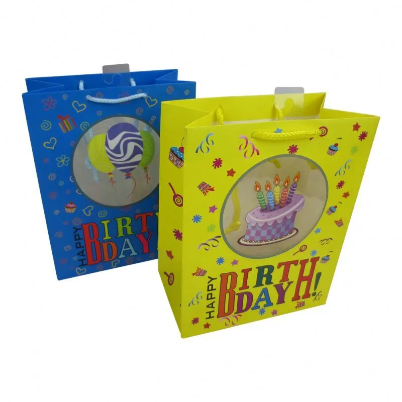 Simple design stylish paper gift bag promotional small paper bag with handle 1