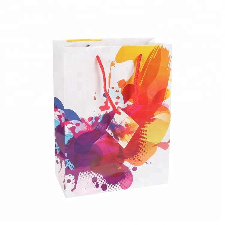 Hot Sale Custom Creative Graffiti Printing Clothing Tote Paper Bag Packaging 1