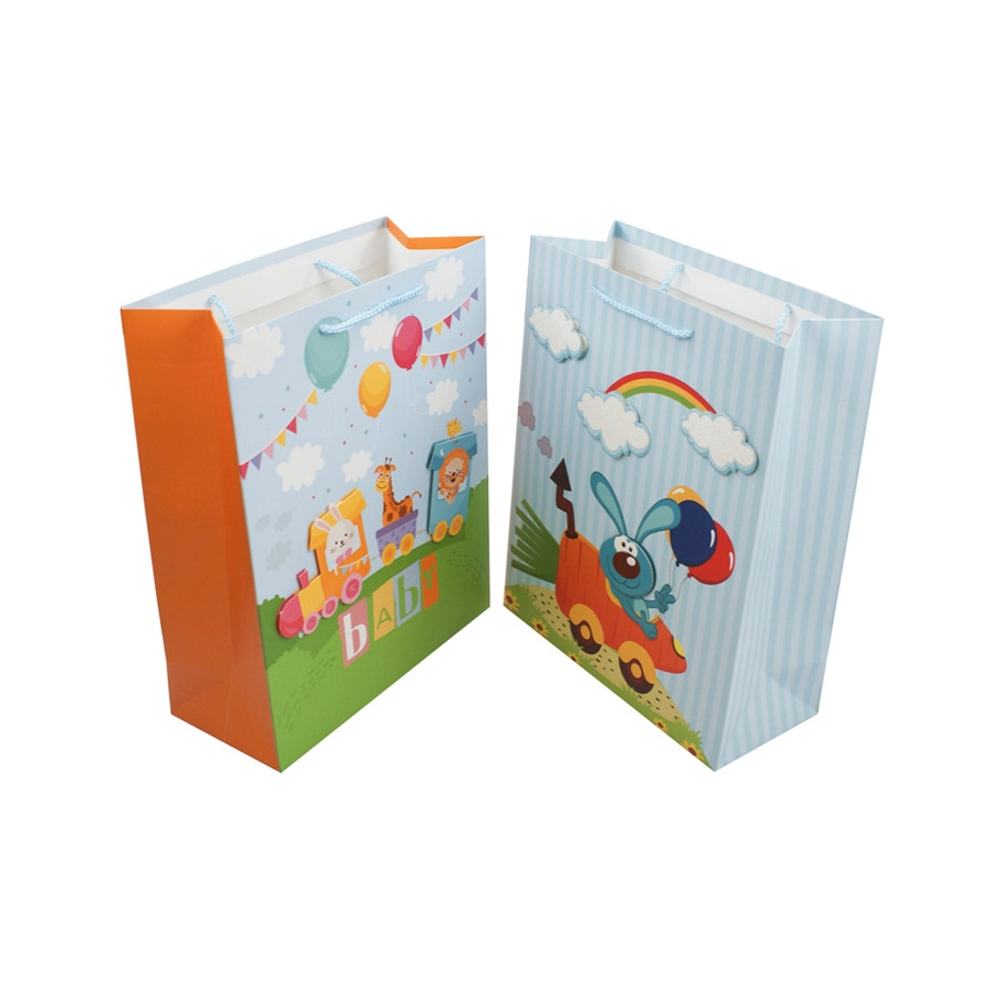 2019 Factory unique glitter paper bag,custom recycle craft fancy paper bag 1