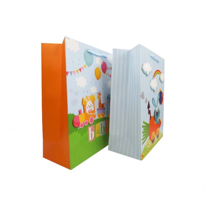 2019 Wholesale Custom 3D Paper Bag Recyclable Paper Gift Bag For Shopping 1