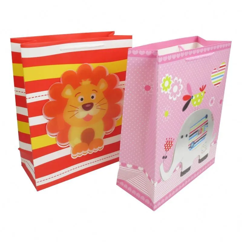 3D Craft Paper Gift Tote Bag, Recyclable Biodegradable Paper Bag for Packaging 1