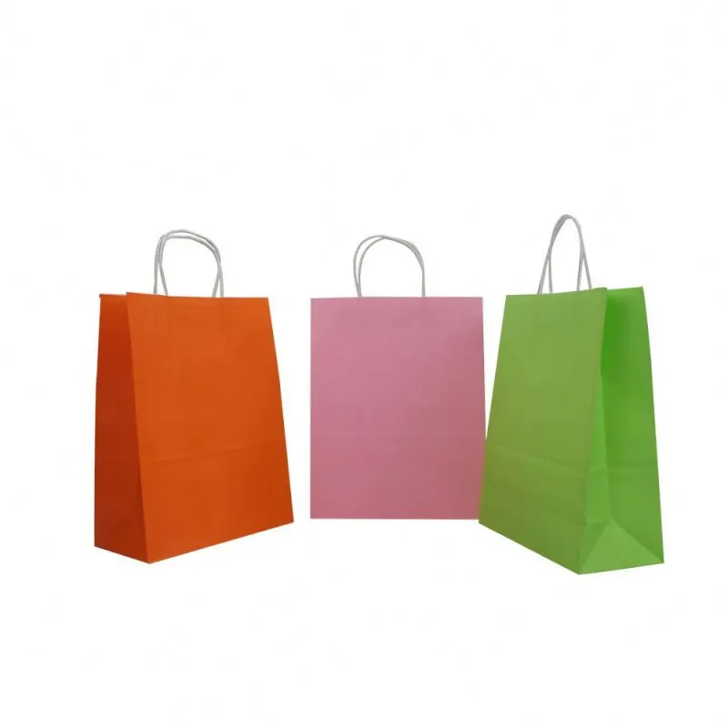 Most popular package bag kraft paper promotional plain kraft paper bag 1