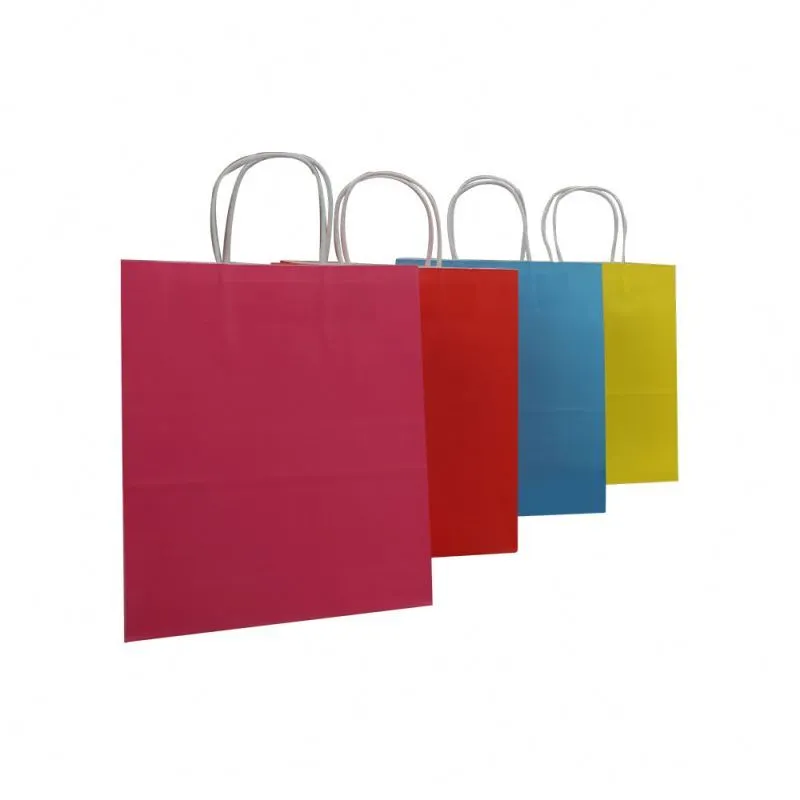 Latest arrival cheap health materials kraft shopping bag with offset printing 1