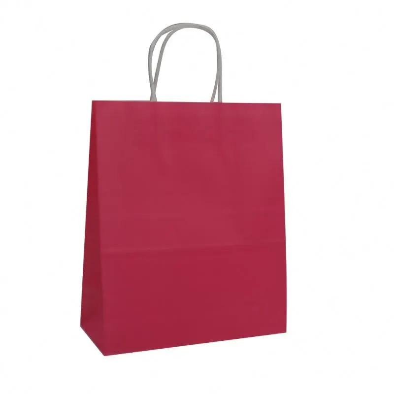 Custom logo kraft paper bags with handle,colorful paper shopping packing bag with printed 1