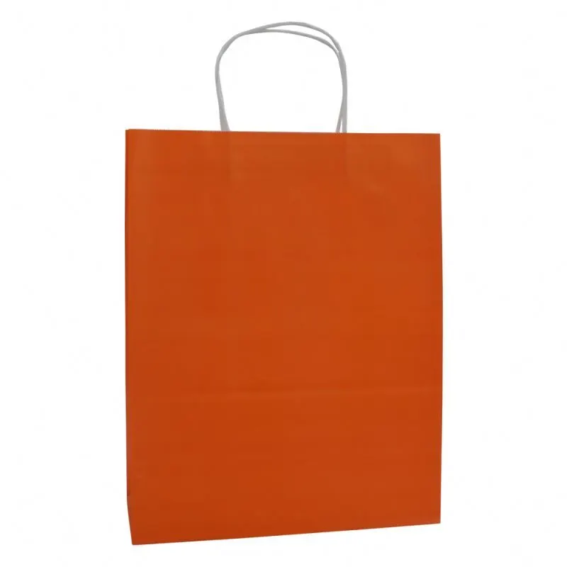Confezione di carta kraft con sacchetto di carta kraft per lo shopping con spessore di stampa del logo personalizzato 1