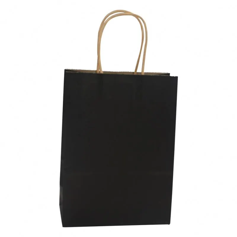 Confezione di carta kraft con sacchetto di carta kraft per lo shopping con spessore di stampa del logo personalizzato 2