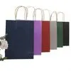 Wholesale Custom Printing Cheap Shopping Recycled Colorful Kraft Paper Bags For Grocery 1