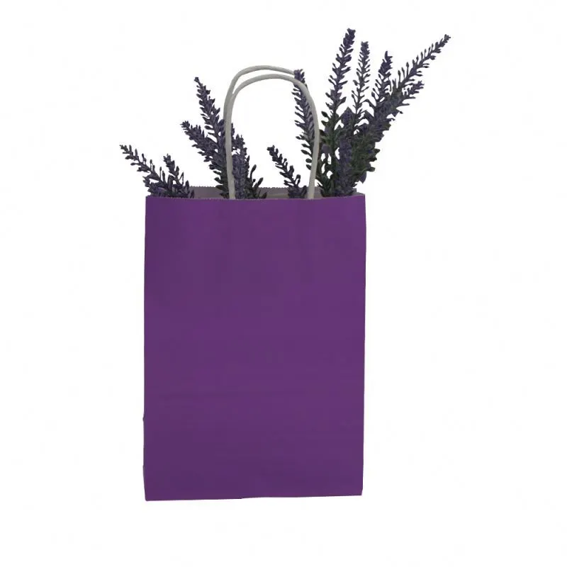 Factory sale packing kraft paper bag cheap handle packing kraft paper bag 1