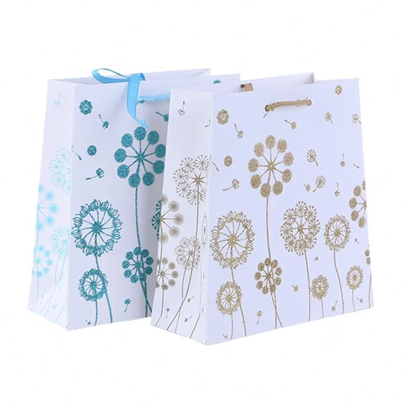 Presente del logotipo de encargo que envuelve las bolsas de gran tamaño del regalo del papel de Kraft de la Navidad de Brown 3