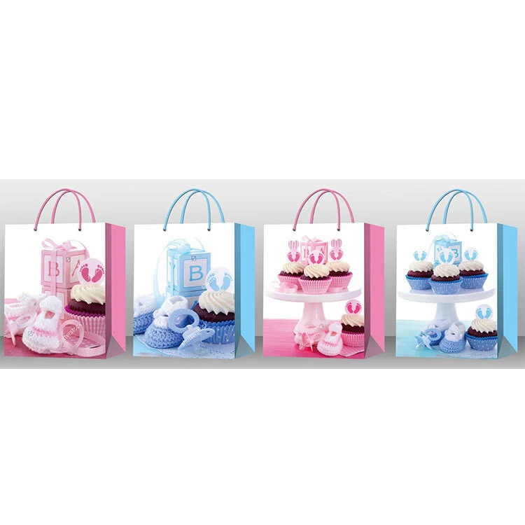 Big Promotion Color Ribbon Printed Shopping Fancy Paper Bag For Gift 1