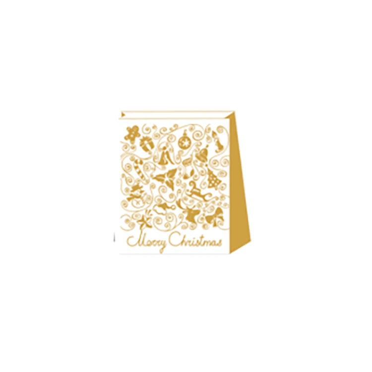 New Design Top Grade Factory Mini Kraft Paper Bag With Handles Printed Bags Christmas Gift Bags 1