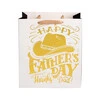 Sacs en papier kraft pliables avec fond large, Logo personnalisé fantaisie imprimé de haute qualité, cadeau de fête des pères 2