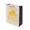 Sacs en papier kraft pliables avec fond large, Logo personnalisé fantaisie imprimé de haute qualité, cadeau de fête des pères 1