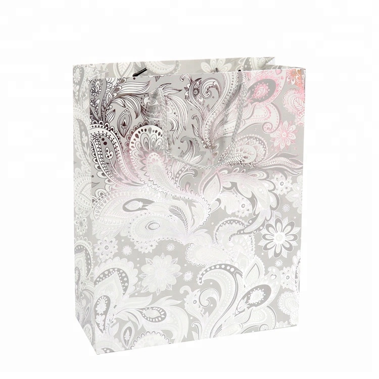 Fashion Recyclable Feature Customized Logo Gift Paper Bags With Handles, Fancy Jewelry Paper Bag 1