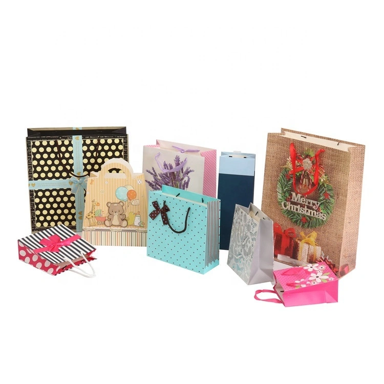 Hot Selling Christmas Cartoon Animal Creative Party Shopping Gift Packing Paper Bag 1